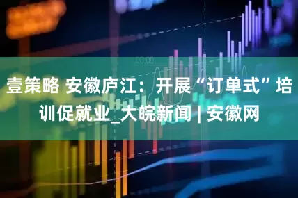壹策略 安徽庐江：开展“订单式”培训促就业_大皖新闻 | 安徽网